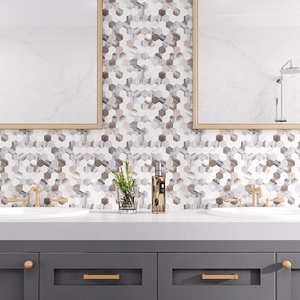 New Design Strip Peel and Stick <b>Tile</b> Stone Effect PVC Aluminum Peel and Stick <b>Backsplash</b> Kitchen <b>Tiles</b> Mosaic - Product Image 6