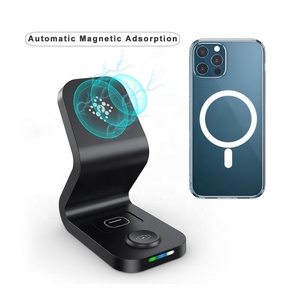 Livraison <span class=keywords><strong>gratuite</strong></span> Station de charge rapide 3 en 1 Chargement rapide sans fil magnétique 15W Chargeur de téléphone sans fil pour téléphone série 15 - Product Image 4