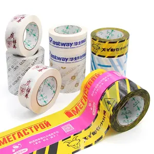 Custom Logo Printed Shipping Packaging Box Adhesive Packing Tape Customized Clear BOPP Acrylic Waterproof Offer Printing White