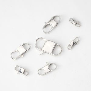 Acier inoxydable <span class=keywords><strong>BS</strong></span> Homard Griffe Fermoirs Rectangle Forme Crochets Boucle Connecteur DIY Collier Bracelet Bijoux - Product Image 5