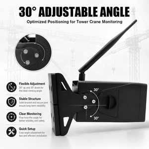 Cámara Inalámbrica para Grúa con Zoom 30x, Monitor DVR con Pantalla IPS de 10.1 Pulgadas para Reversa de Vehículos, Kit de Observación de Alta Velocidad para Grúa Torre - Product Image 4