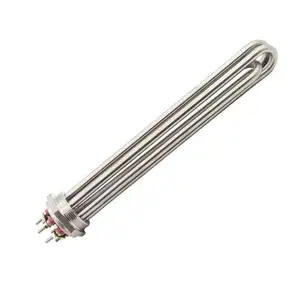 Inline Electric Heater Element For Water Heater Pipe Dn50 2" Industrial Instant Tubular Heating System