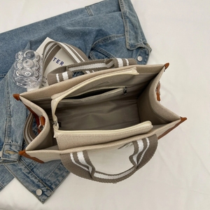 <span class=keywords><strong>Sac</strong></span> <span class=keywords><strong>à</strong></span> <span class=keywords><strong>main</strong></span> élégant pour femmes avec poignée <span class=keywords><strong>à</strong></span> rayures <span class=keywords><strong>Sac</strong></span> fourre-tout Hobo pour femmes <span class=keywords><strong>Sac</strong></span> <span class=keywords><strong>à</strong></span> bandoulière en toile Sacs <span class=keywords><strong>à</strong></span> provisions - Product Image 6