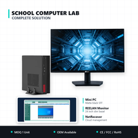 Solución de laboratorio informático escolar: Mini PC de escritorio en la nube con monitor y software de gestión de aulas para la educación