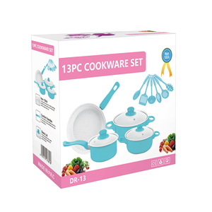 Ensemble de 13 casseroles et poêles pour accessoires de cuisine, ensemble de batterie de cuisine antiadhésive, ensembles de casseroles et poêles, kits, kit de salle à manger, <span class=keywords><strong>bar</strong></span> - Product Image 5