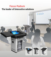 Pupitre numérique à écran tactile de 19 pouces Amplificateur de podium Système de haut-parleurs pour salle de classe Auditorium Présentation des enseignants