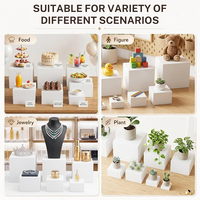 Ensemble de cubes de présentation pour buffet en acrylique blanc