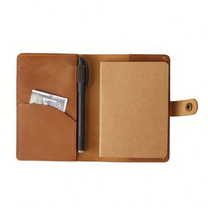 Durable <b>Wallet</b> Cover Case With Pen Genuine Leather Passport Card <b>Holder</b> for Travel Field Notes - Product Image 4