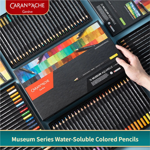 Ensemble de crayons de couleur hydrosolubles CARAN D'ACHE Série Musée, 40 couleurs, pour étudiants et débutants, pour le dessin artistique - Product Image 2