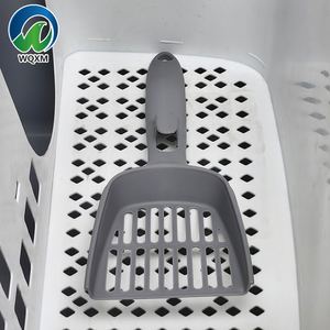Nouvelle cage de transport <span class=keywords><strong>pour</strong></span> animaux de compagnie en plastique ABS à motif uni, avec porte en fer amovible et fermeture à bouton, <span class=keywords><strong>pour</strong></span> chats et chiens, idéale <span class=keywords><strong>pour</strong></span> la voiture, couleur gris - Product Image 6
