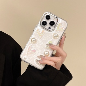 เคสโทรศัพท์กันกระแทก Pearl Shockproof Epoxy TPU ป้องกันกล้องเต็มรูปแบบ สำหรับ iPhone 14 Pro Max 11 12 13 15 - Product Image 6