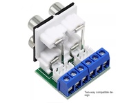 Adaptateur RCA pour entrée audio Lotus à 4 positions, pour carte de câblage de haut-parleur de châssis DIY, accessoires audio, carte de câblage