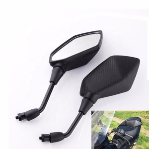 2Pcs/Pair Motorcycle Rear Mirror Scooter Rearview Mirror Back Side Mirror 8mm 10mm Carbon Fiber