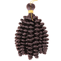 Extensions de cheveux synthétiques 10 pouces 150g, ondulations lâches ombrées, boucles en spirale, pour tresses au crochet, boucles françaises soyeuses, cheveux à tresser, cheveux Fumi