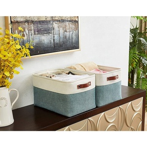 Foldable Storage Bin Collapsible Fabric Storage <strong>Basket</strong> <strong>Cube</strong> <strong>with</strong> Handles for Organizing Shelf Nursery Home - Product Image 6