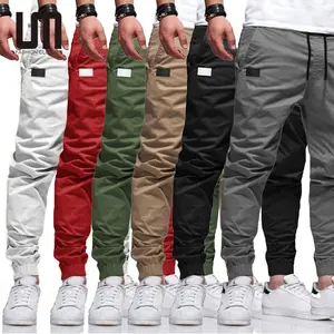 Liu Ming prodotti di tendenza 2024 uomo Casual Multi tasche pantaloni da Joggers pantaloni sportivi Slim Fit pantaloni della tuta tinta unita