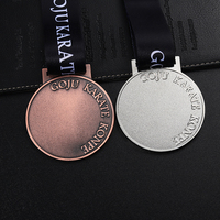 Médaille personnalisée en or, argent et cuivre gravée pour le judo, le taekwondo et le karaté