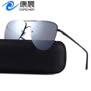 Lunettes de soleil aviateur Conchen pour homme, monture métallique, verres PC, protection UV400, pour la conduite, la pêche, les sorties, protection solaire, noir - Product Image 1