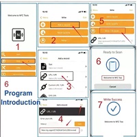 Tempat Kartu NFC Akrilik Transparan 12cm untuk Pengumpulan Ulasan Google, Kompatibel dengan Pembaca RFID ISO14443A 1356MHz