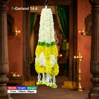 Karangan Bunga Plastik Kecil Mewah Kuning & Putih untuk Hiasan Dalam Ruangan AFF-Garland-14.4 Harga Rp.1800/10pcs