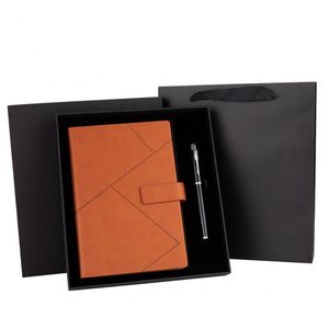 Customized <b>Notebooks</b> Gift Set PU Leather Journal <b>Notebook</b> A5 Office <b>Notebook</b> with Pen Business Gift Set Personalized Journal Set - Product Image 1