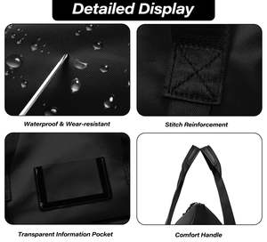 女式时尚便携式聚酯健身房和瑜伽行李袋多用途过夜旅行带鞋隔层 - Product Image 3