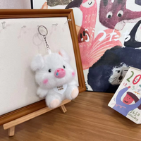 Peluche cochon amusant à nez qui coule, 4 pouces, porte-clés et breloque de sac, prix de machine d'arcade de centre commercial, vente directe