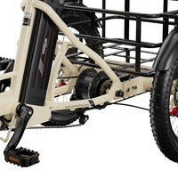 Tricycle électrique pliable en alliage d'aluminium pour le transport de marchandises, batterie 48V 18Ah, frein à disque à huile, moteur brushless 500W, entrepôt UE