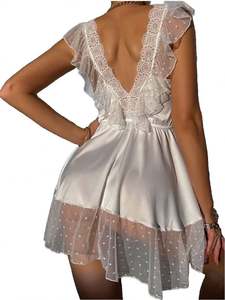 SFY3345 Ropa de Mujer Más Vendida, Camisón Sexy con Espalda Descubierta y Diseño de Puntos, Lencería Sexy para Mujer - Product Image 4