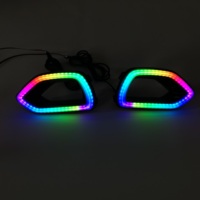 Série de lumières LED à changement de couleur RVB avec effets de poursuite et contrôle par application pour lumières d'assemblage de chargeur, de calandre et de snorkel