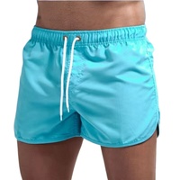 Shorts de sport décontractés pour hommes, séchage rapide, taille élastique, cordon de serrage, maillot de bain, boardshorts, écologiques, anti-plis, service OEM