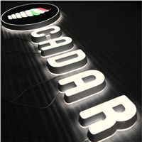 Papan Tanda LED Strip 3D Custom dengan Penerangan Depan dan Belakang, Kontrol Bluetooth, Tahan Air IP65 untuk Iklan di Depan Toko Komersial