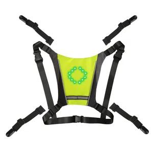 Gilet riflettente strada esterna e-scooter pacchetto bici accessorio ciclismo su strada indicatore di direzione traffico LED indicatore di direzione gilet di sicurezza