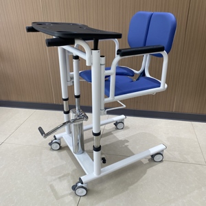 Chaise de <span class=keywords><strong>transfert</strong></span> pour patients handicapés avec roues <span class=keywords><strong>Lit</strong></span> pour personnes <span class=keywords><strong>âgée</strong></span>s Capacité de 150 kg Léger Pliable Réglable - Product Image 2
