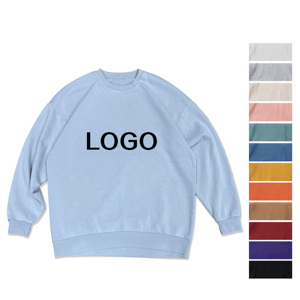 เสื้อสเวตเชิ้ตแขนยาวคอวีผ้าฟลีซสีชมพูแบบสวมใส่สบายเป็นมิตรกับสิ่งแวดล้อม สีพื้น ทรงโอเวอร์ไซส์ สำหรับฤดูใบไม้ผลิ สไตล์ลำลองสำหรับผู้หญิง รับผลิตแบบ OEM - Product Image 2