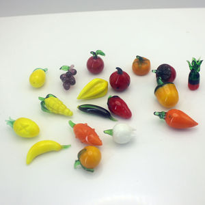 Handmade thu nhỏ Murano phong cách nghệ thuật lampwork <span class=keywords><strong>Glass</strong></span> Craft bức tượng nhỏ thổi <span class=keywords><strong>mini</strong></span> trái cây và rau cho trang trí - Product Image 3