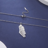 Palestine QR Code Pendentif En Acier Inoxydable Collier pour Femmes Hommes Vintage Creative Chaîne Collier Bijoux Cadeau En Gros