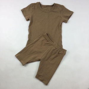 Vêtements d'été pour bébés garçons et filles, pyjamas, t-shirt en coton à manches courtes + pantalon court, ensemble de vêtements ajustés pour bébé - Product Image 4