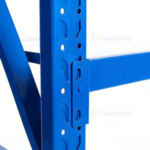 Étagères de stockage industrielles en acier à profil angulaire pour entrepôt de moyenne capacité, rayonnages métalliques multi-niveaux pour usine - Product Image 2