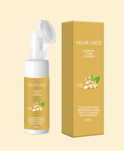 Limpiador calmante orgánico coreano de Etiqueta Privada, <span class=keywords><strong>Limpieza</strong></span> Profunda, cepillo <span class=keywords><strong>Facial</strong></span>, limpiador de espuma de cúrcuma - Product Image 1
