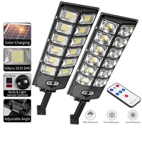Lampe solaire LED extérieure puissante de 1200 watts, 504 LED, 3 modes, télécommande, étanche, lampe de jardin, lampe de rue