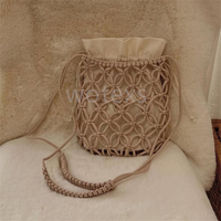 Bolso bandolera de macramé bohemio personalizado Cartera de macramé con asa larga