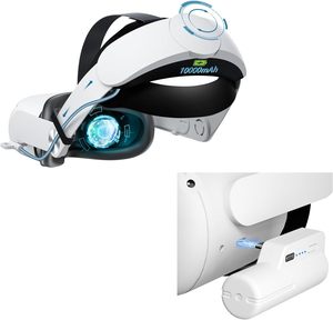 <span class=keywords><strong>Casque</strong></span> de remplacement <span class=keywords><strong>VR</strong></span> Elite pour Oculus Quest 2, <span class=keywords><strong>avec</strong></span> batterie 10000 mAh, bandeau électrique Meta, lunettes <span class=keywords><strong>VR</strong></span> - Product Image 1