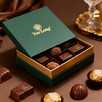 Boîte cadeau de luxe en carton biodégradable pour barres chocolatées, avec logo personnalisé et séparateur, vente en gros
