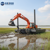 Draga Anfibia Multipropósito de Accionamiento Hidráulico para Limpieza de Lagos, Dragas Anfibias Multipropósito para Empresas de Ingeniería