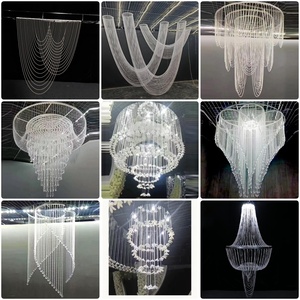 ฉากหลังม่านคริสตัลประดับลูกปัดสำหรับงานแต่งงาน LEDA Wedding ceiling Centerpiece เหมาะสำหรับงานเลี้ยงฉลองสมรส - Product Image 5