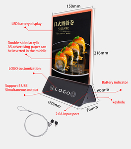 Nuovi Arrivi 2024 Prodotti Elettronici di Tendenza Stazione di Ricarica per Smartphone 13000 mAh con Menu e Pubblicità per Ristoranti - Product Image 5