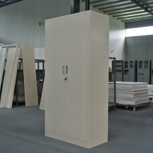 Armoire moderne en acier à 2 portes battantes pour chambre à coucher, casier de rangement double en métal pour vêtements, pliable, pour entrepôt commercial et atelier - Product Image 4