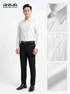 เสื้อเชิ้ตผู้ชายขายส่งจำนวนมาก ผลิตจากใยไผ่ 50% และไมโครไฟเบอร์ 50% ยืดหยุ่นสูง ไม่ยับง่าย ดีไซน์ทันสมัย เหมาะสำหรับงานปาร์ตี้ แขนยาว - Product Image 6