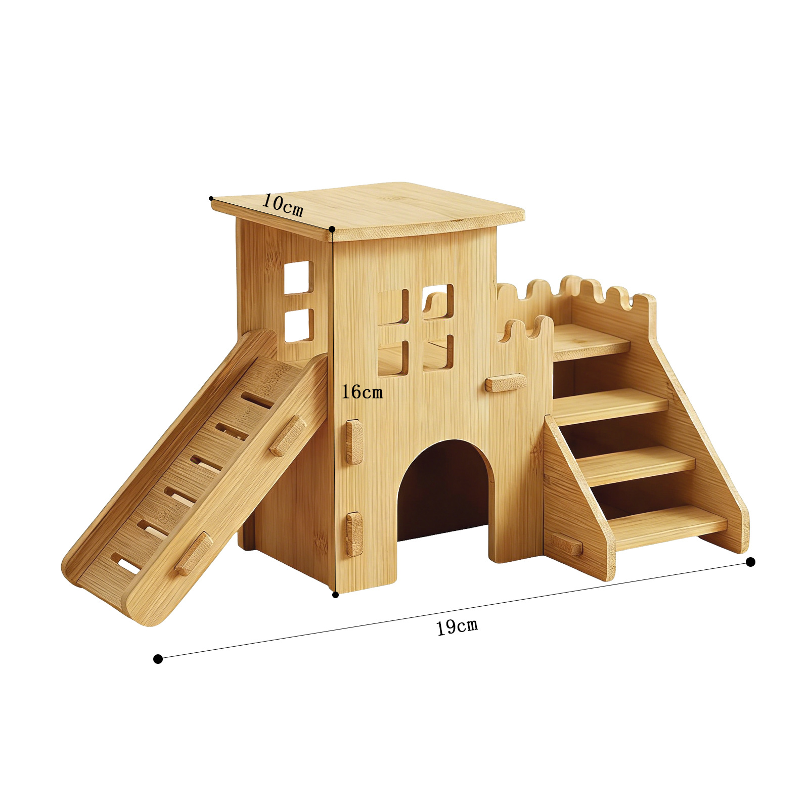 Villa con doble escalera